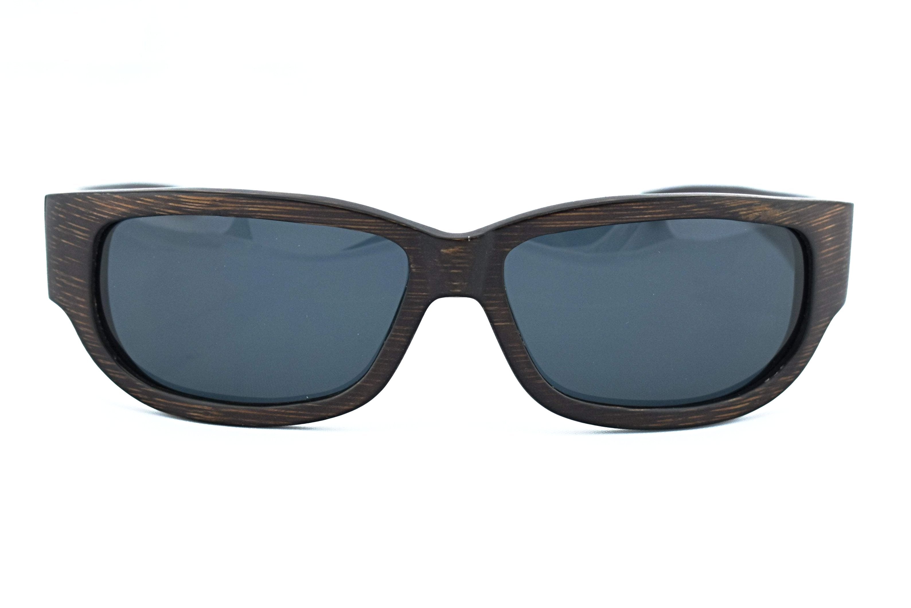 Wrap Around Wood Sunglasses For Men